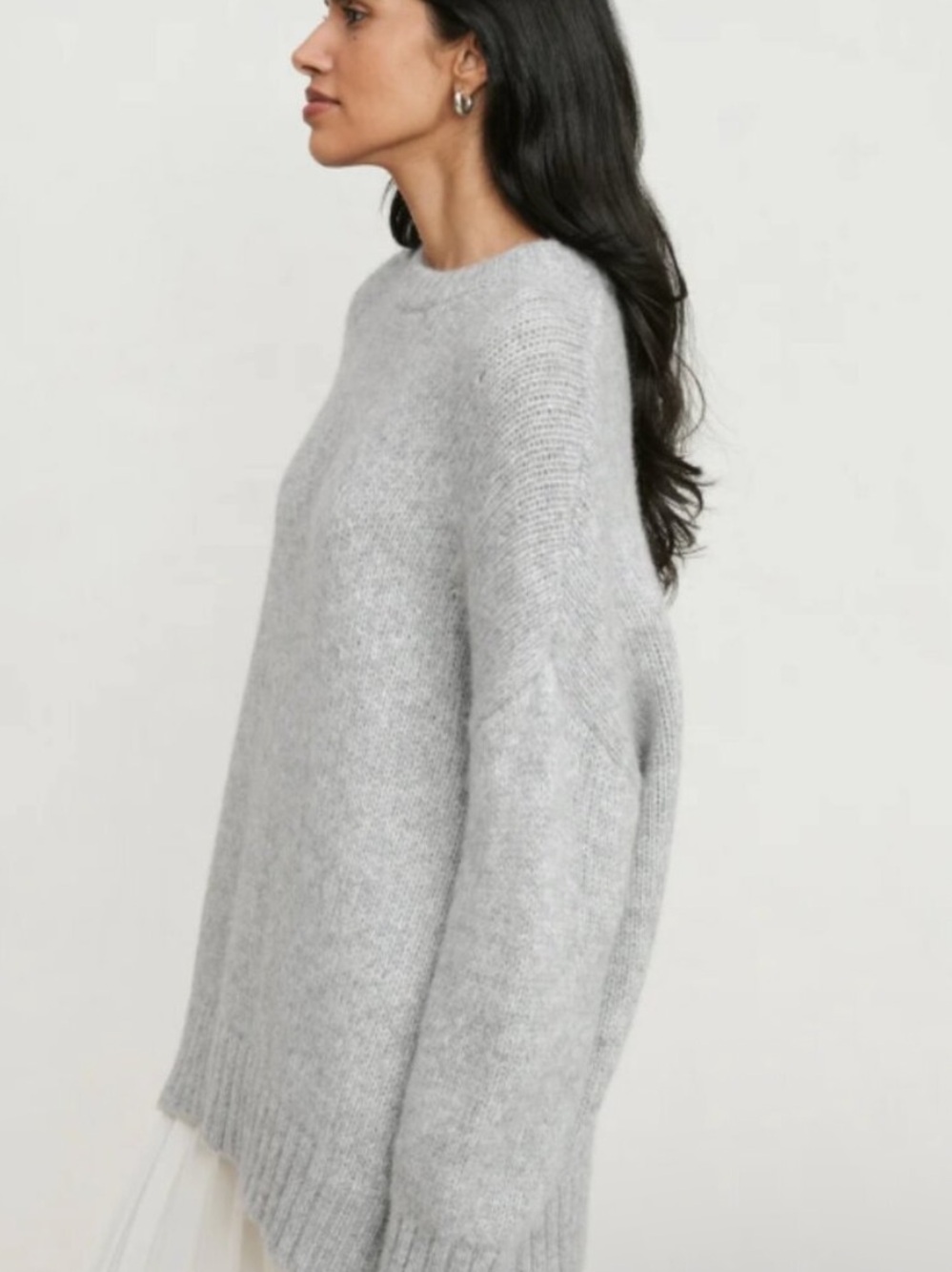 Jenni Kayne Alpaca Cocoon Crewneck Sweater Women’s Size Small In Grey